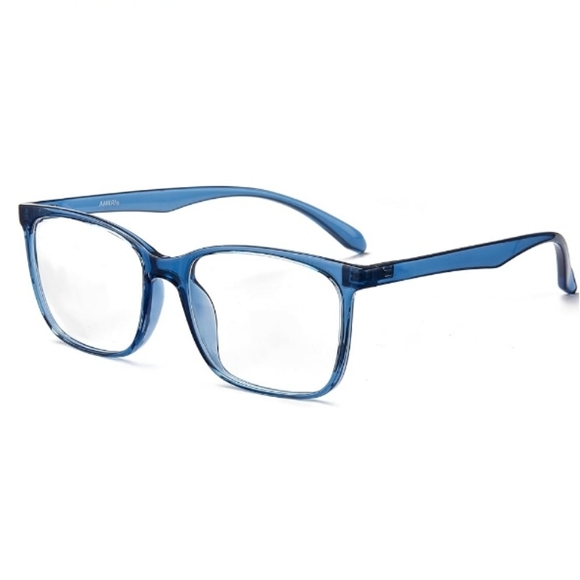 Blue Light Blocking Anti Eyestrain Lens Eyeglasses Blue Frame